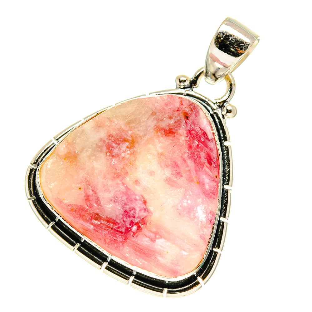 Pink Tourmaline In Quartz Pendants handcrafted by Anasilvercos - PD760915