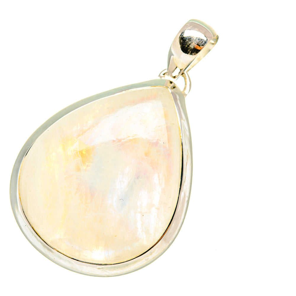 Rainbow Moonstone Pendants handcrafted by Anasilvercos - PD7615