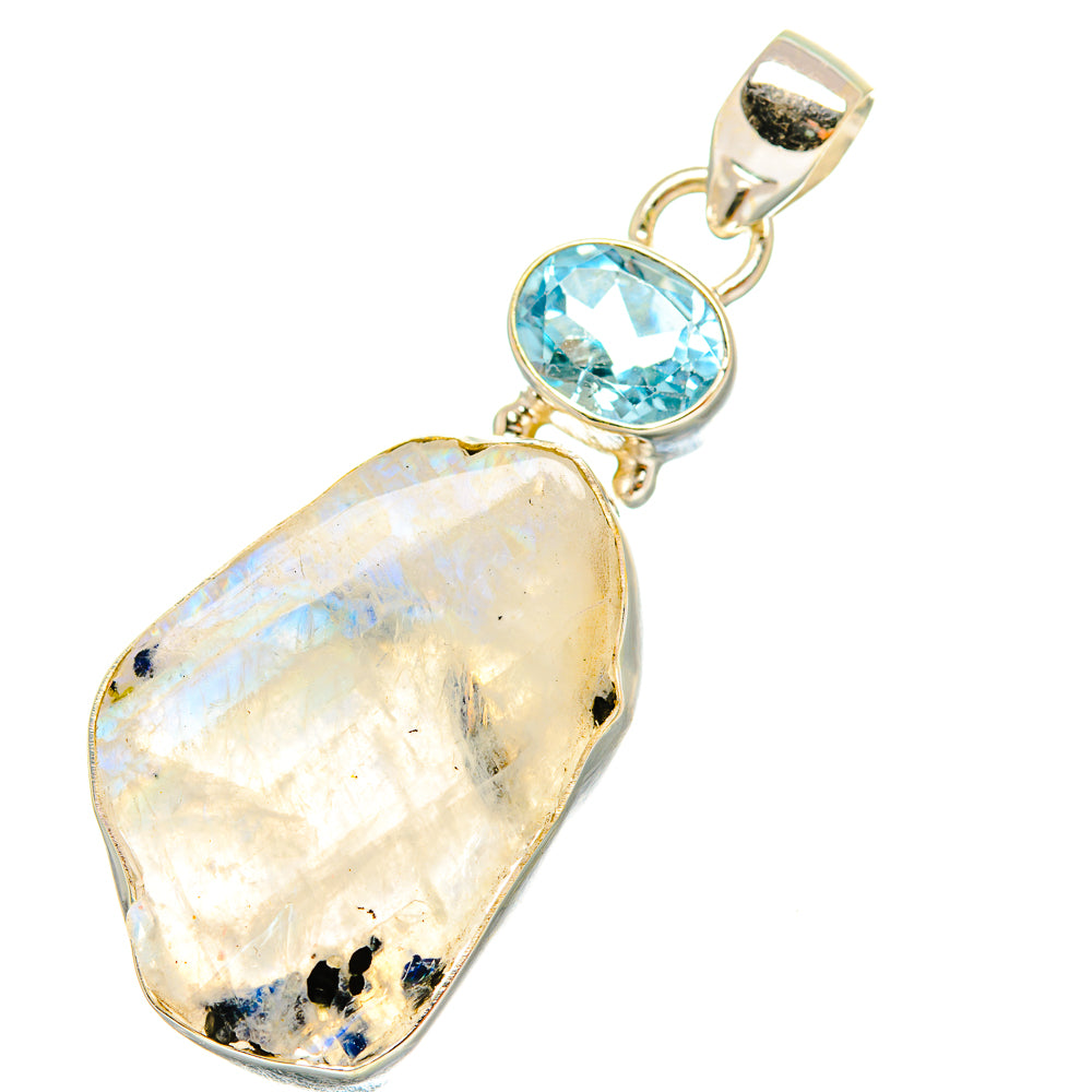 Rainbow Moonstone Pendants handcrafted by Anasilvercos - PD7617