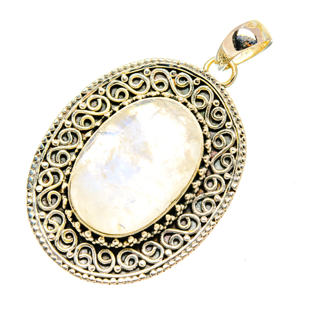 Rainbow Moonstone Pendants handcrafted by Anasilvercos - PD7618