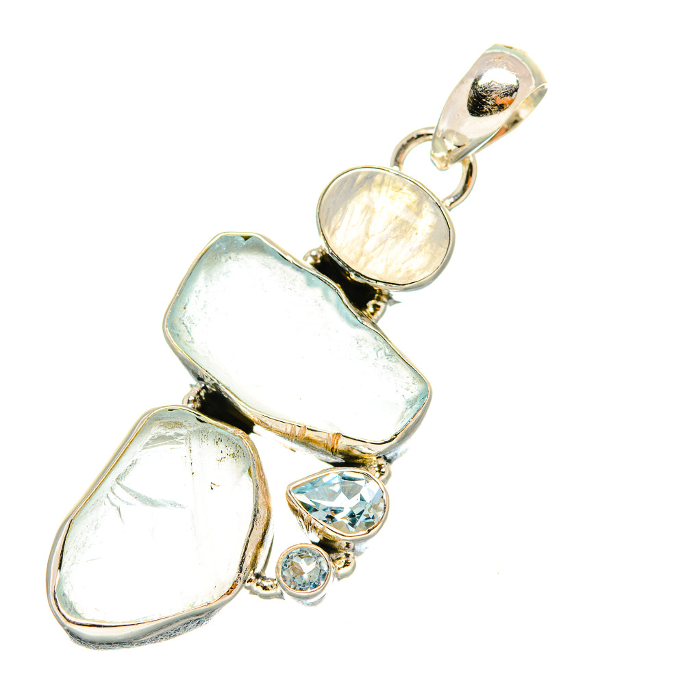 Aquamarine Pendants handcrafted by Anasilvercos - PD7619