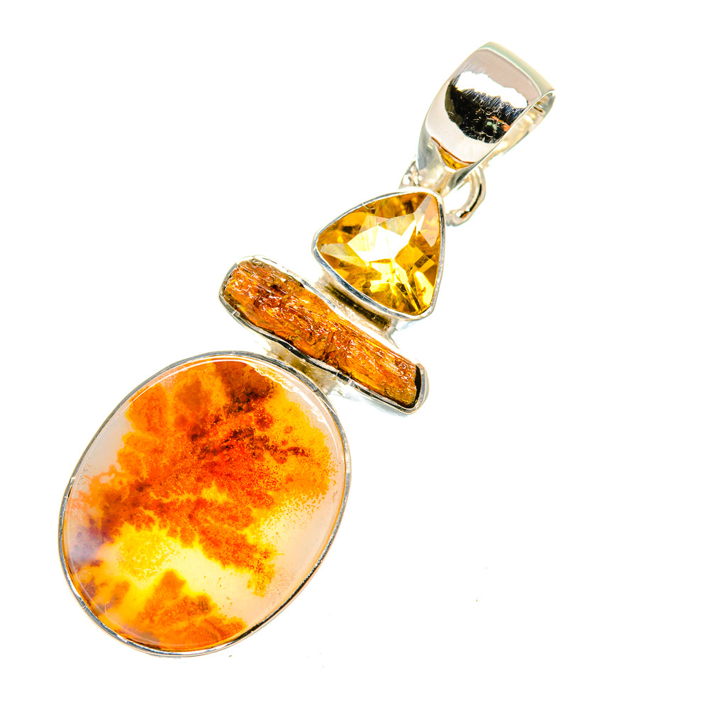 Scenic Dendritic Agate Pendants handcrafted by Anasilvercos - PD7633