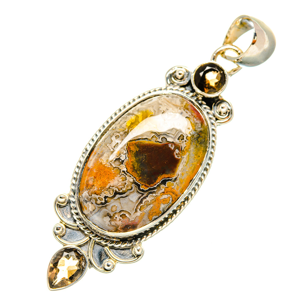 Laguna Lace Agate Pendants handcrafted by Anasilvercos - PD7641