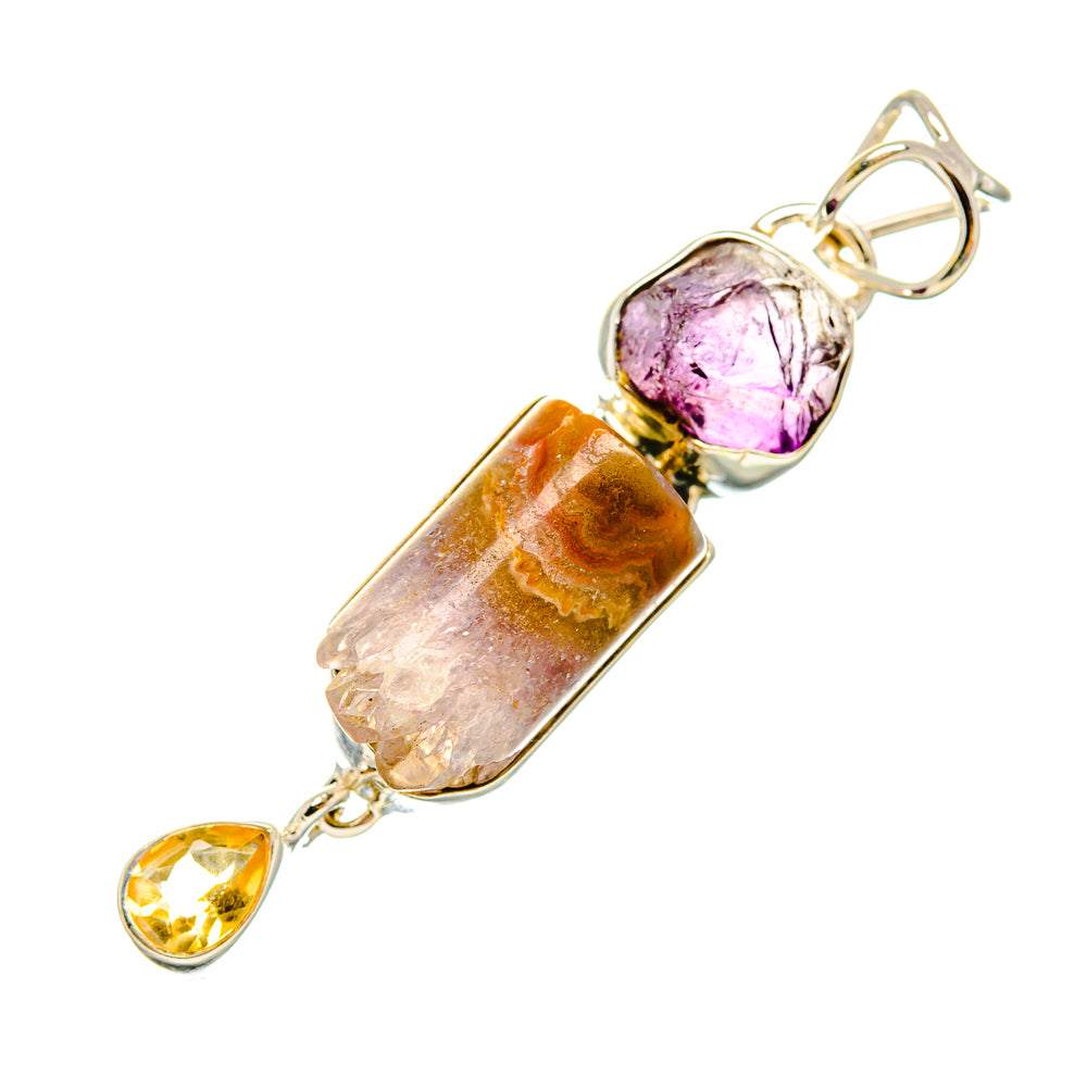 Amethyst Stalactite Pendants handcrafted by Anasilvercos - PD7649