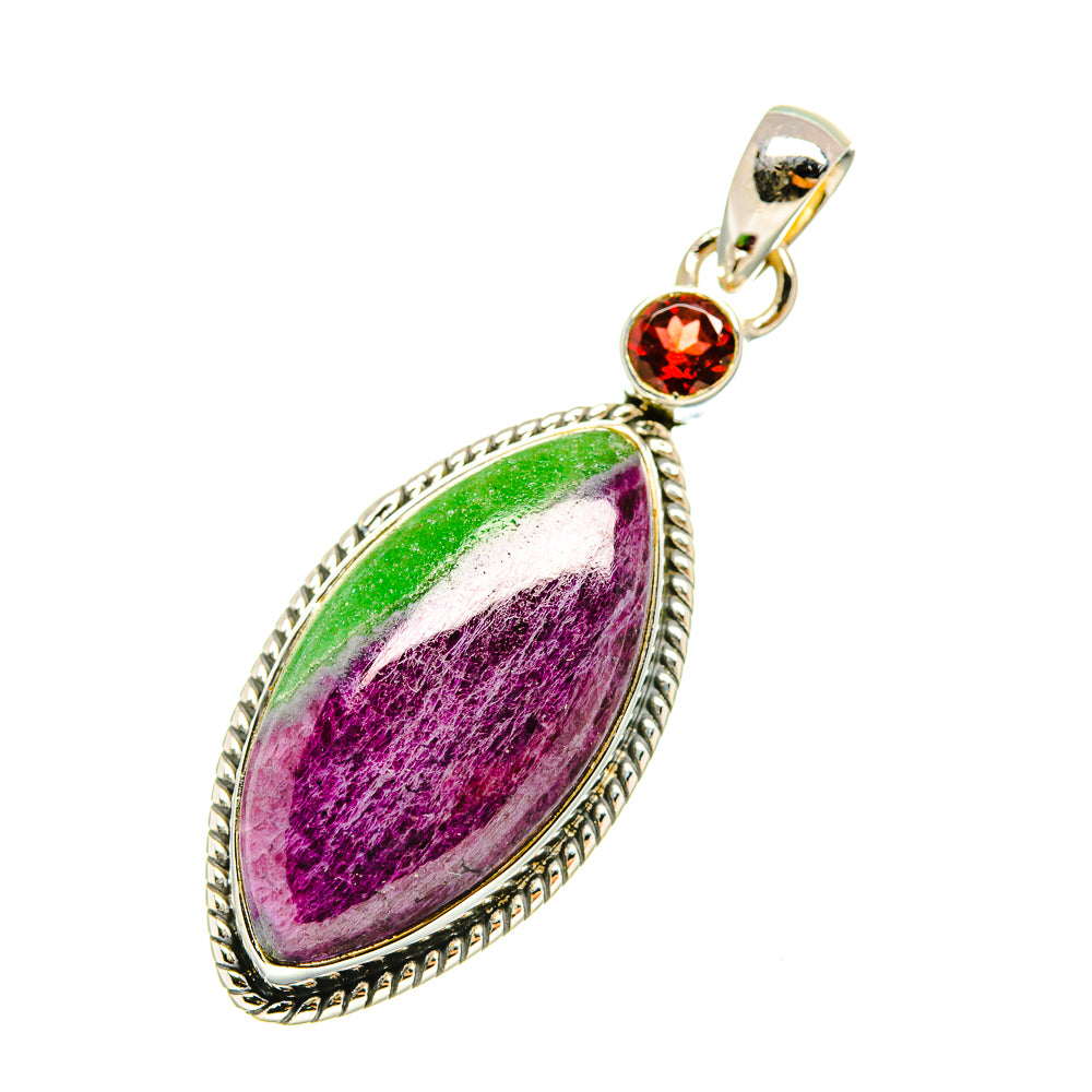 Ruby Zoisite Pendants handcrafted by Anasilvercos - PD7666