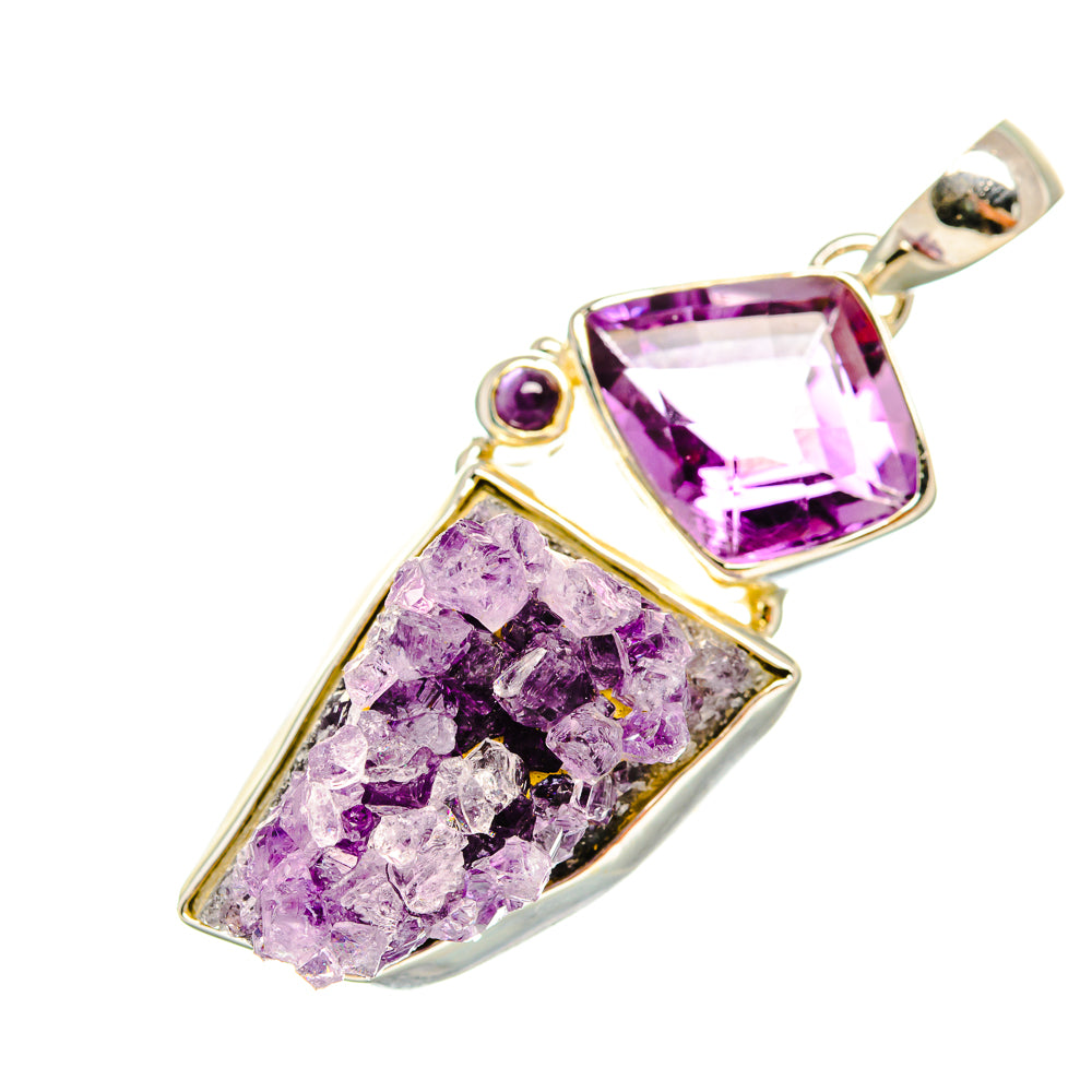 Amethyst Crystal Pendants handcrafted by Anasilvercos - PD7671