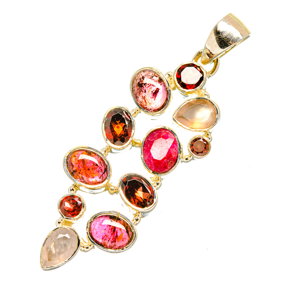 Pink Tourmaline Pendants handcrafted by Anasilvercos - PD7677