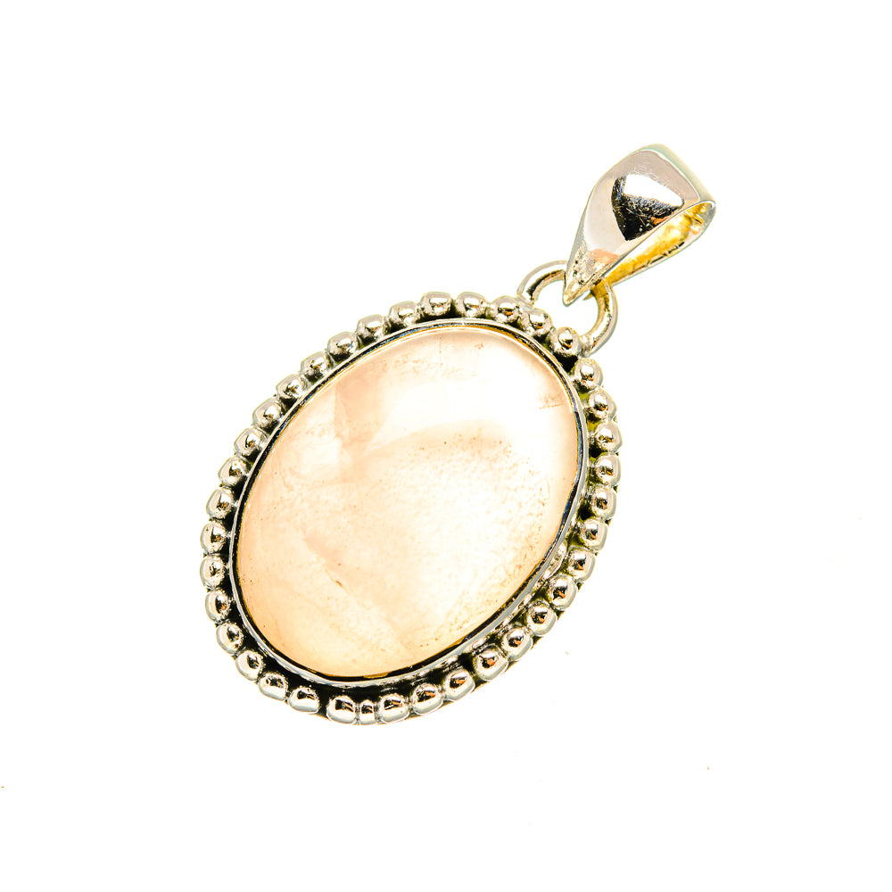 Rose Quartz Pendants handcrafted by Anasilvercos - PD7683