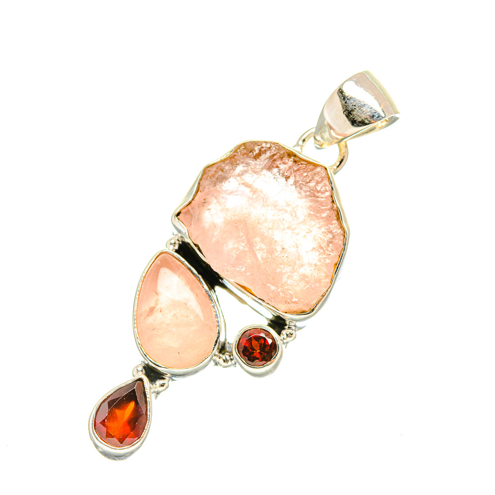 Rose Quartz Pendants handcrafted by Anasilvercos - PD7685