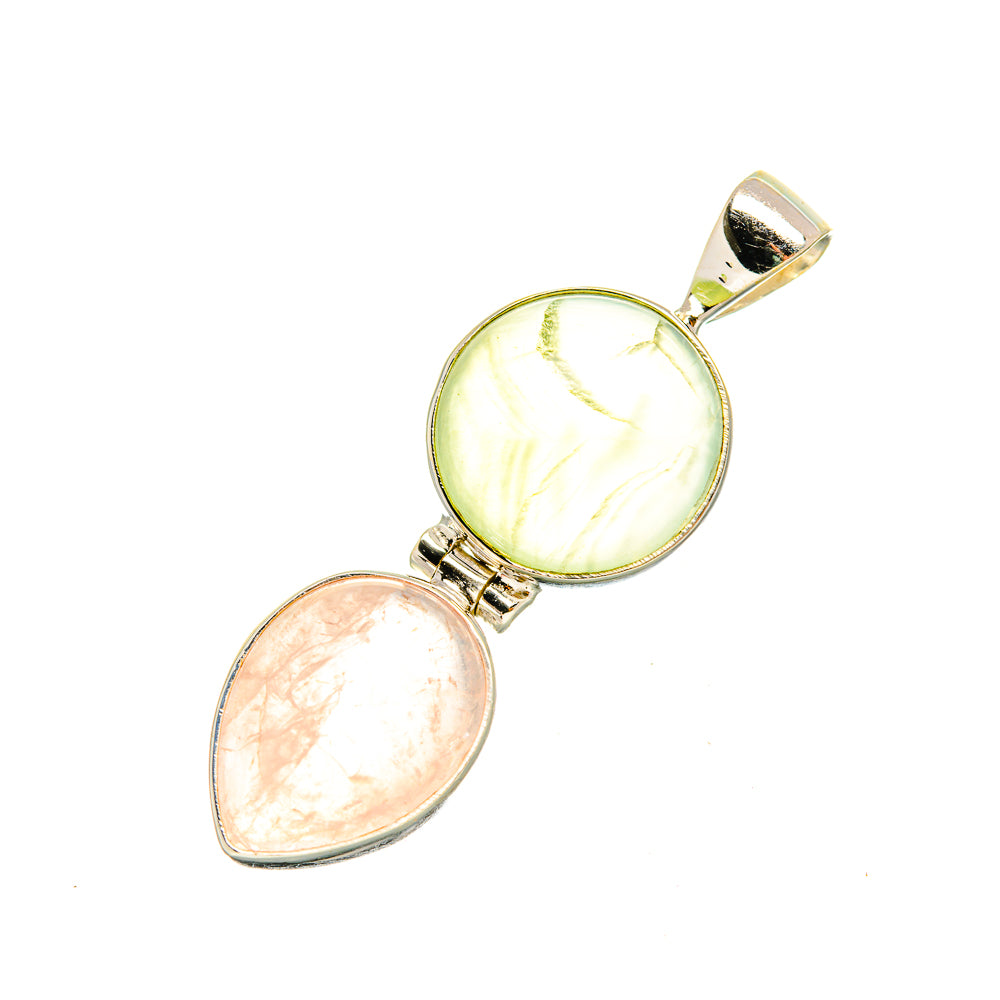 Rose Quartz Pendants handcrafted by Anasilvercos - PD7690