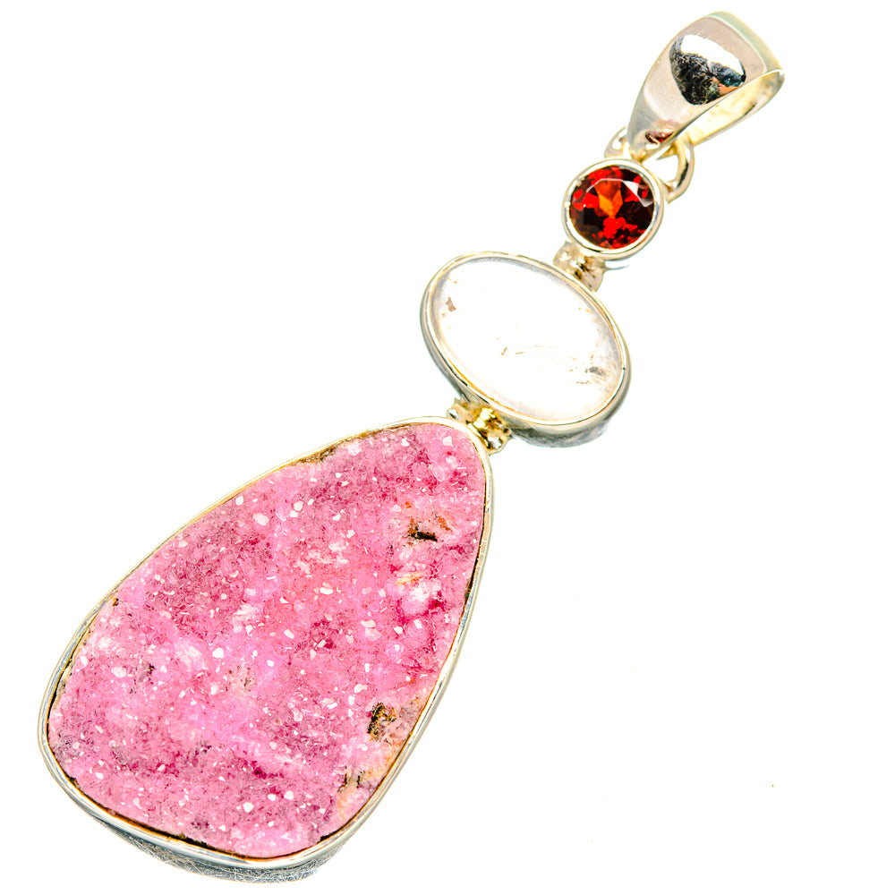 Cobalto Calcite Druzy Pendants handcrafted by Anasilvercos - PD7699