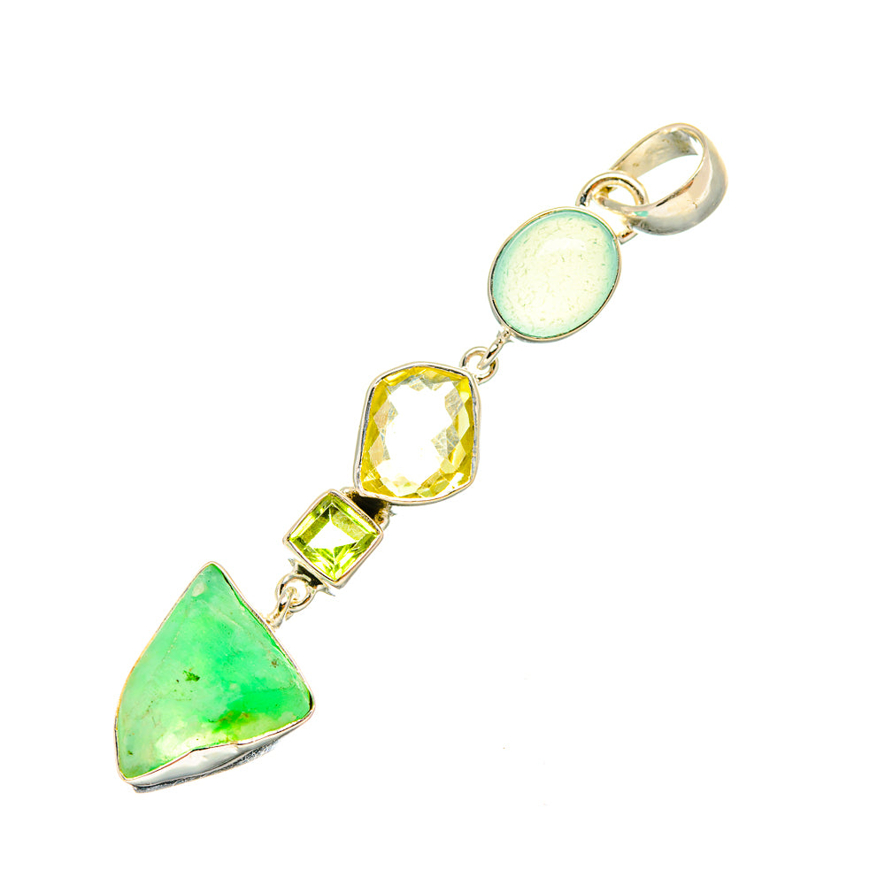 Chrysoprase Pendants handcrafted by Anasilvercos - PD7738