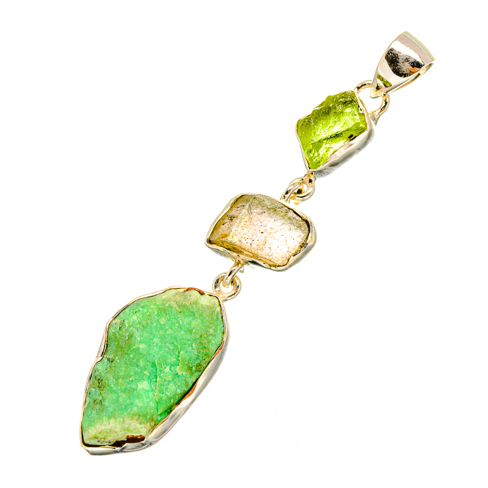 Chrysoprase Pendants handcrafted by Anasilvercos - PD7740