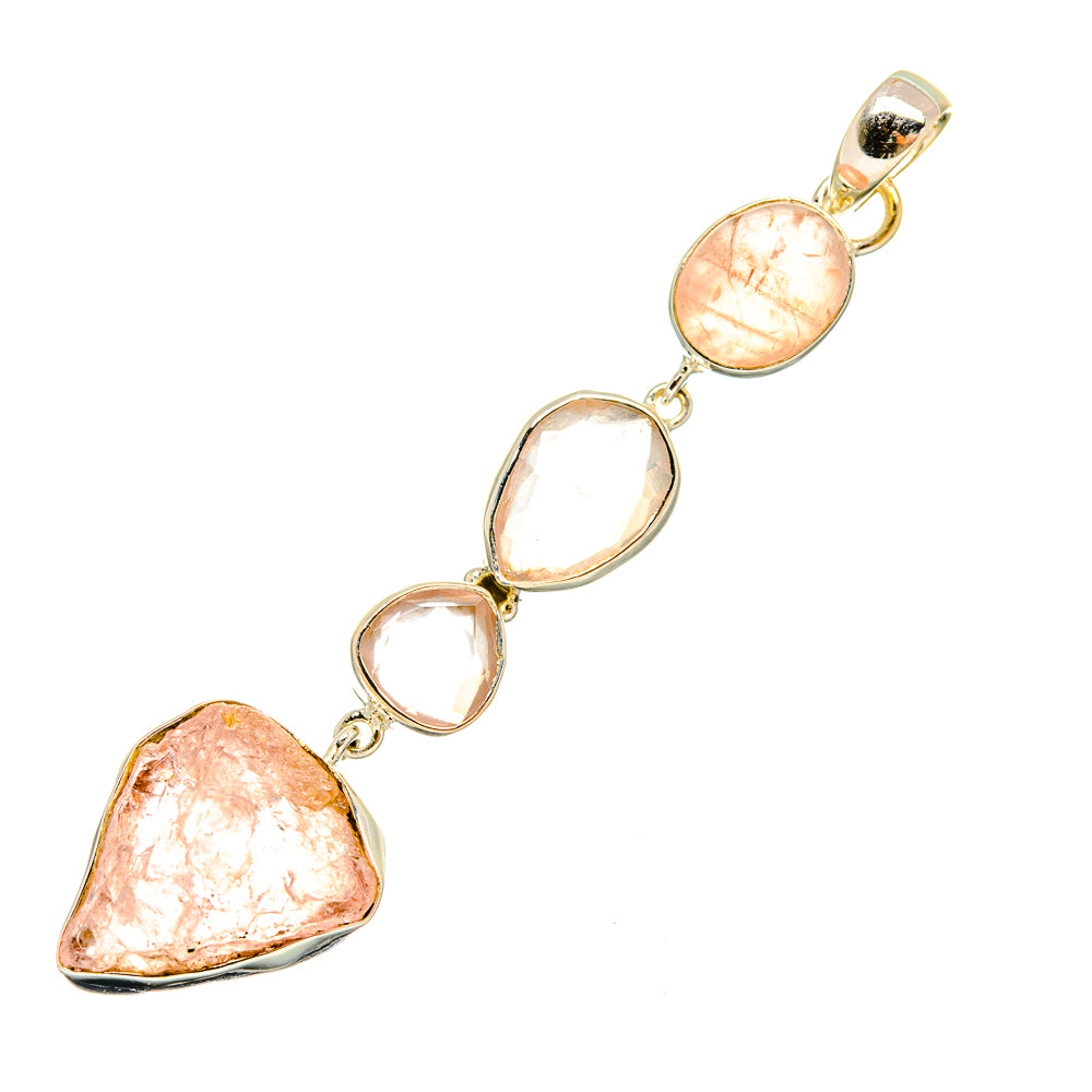 Rose Quartz Pendants handcrafted by Anasilvercos - PD7741