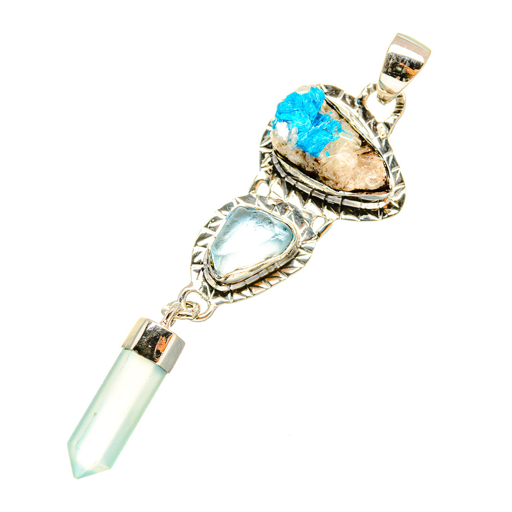 Cavansite Crystal Pendants handcrafted by Anasilvercos - PD7745