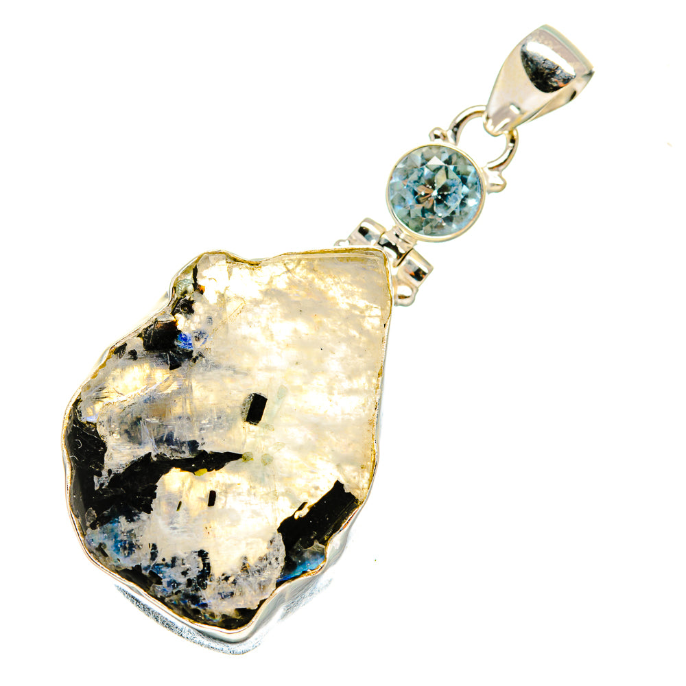 Rainbow Moonstone Pendants handcrafted by Anasilvercos - PD7843