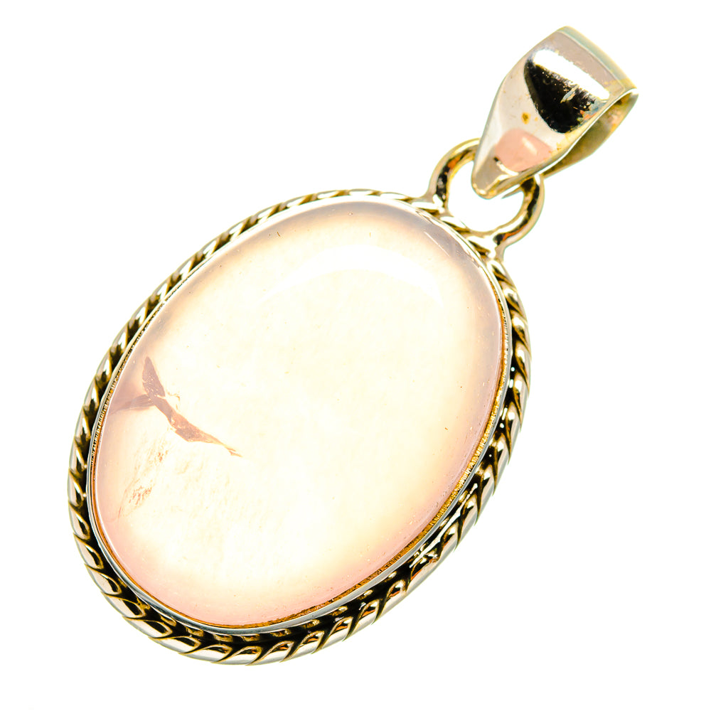 Rose Quartz Pendants handcrafted by Anasilvercos - PD7857