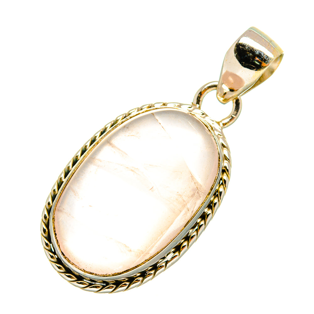 Rose Quartz Pendants handcrafted by Anasilvercos - PD7858