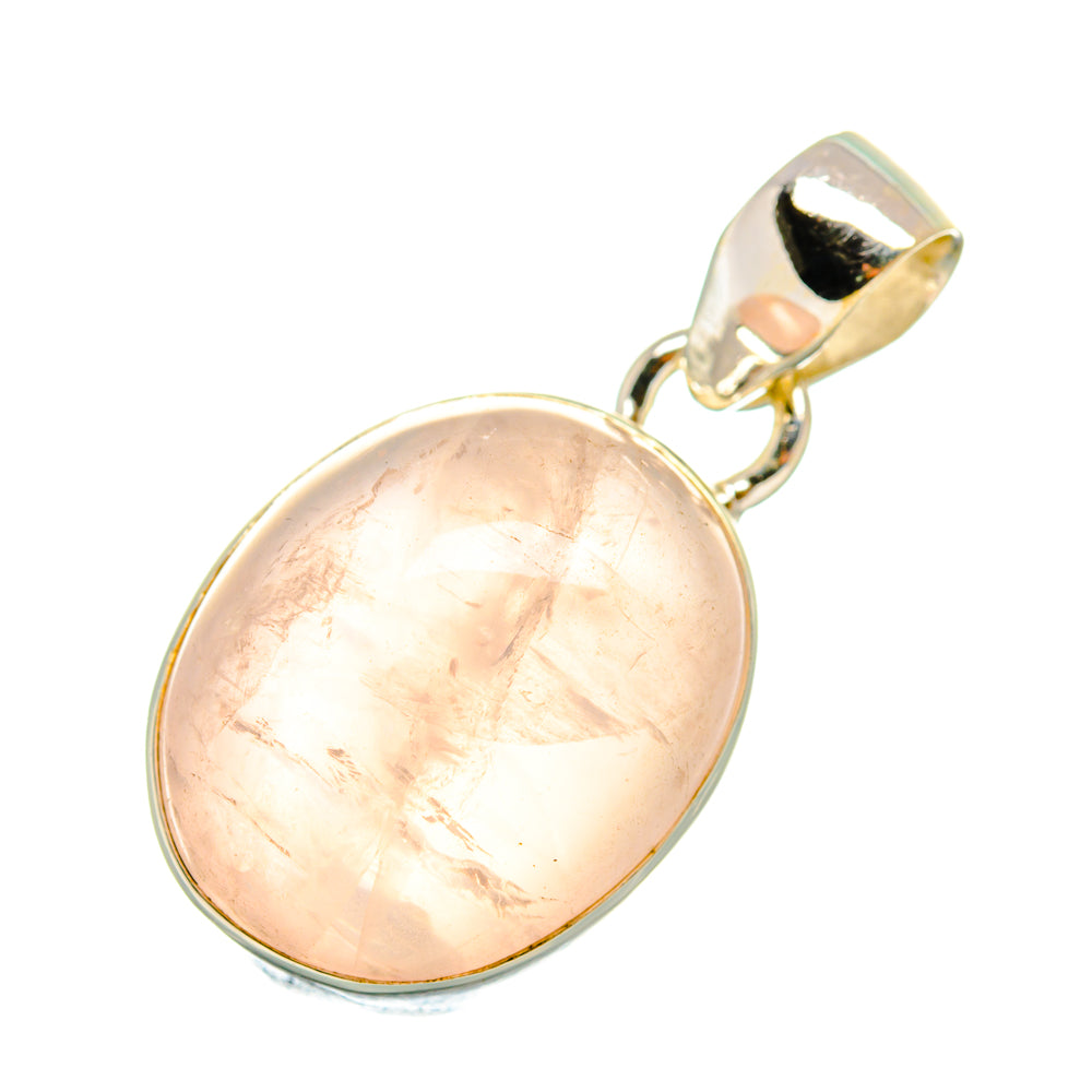 Rose Quartz Pendants handcrafted by Anasilvercos - PD7865