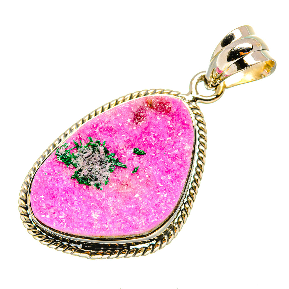 Cobalto Calcite Druzy Pendants handcrafted by Anasilvercos - PD7878