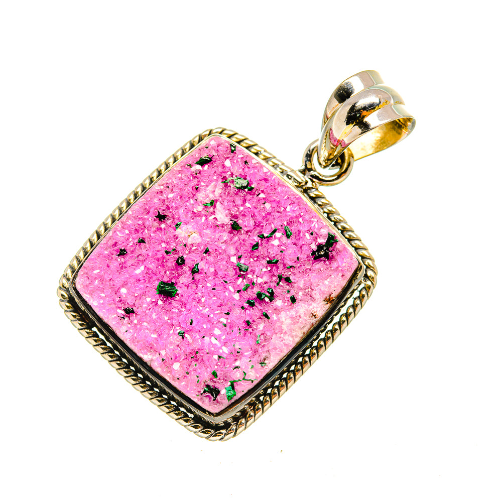 Cobalto Calcite Druzy Pendants handcrafted by Anasilvercos - PD7881