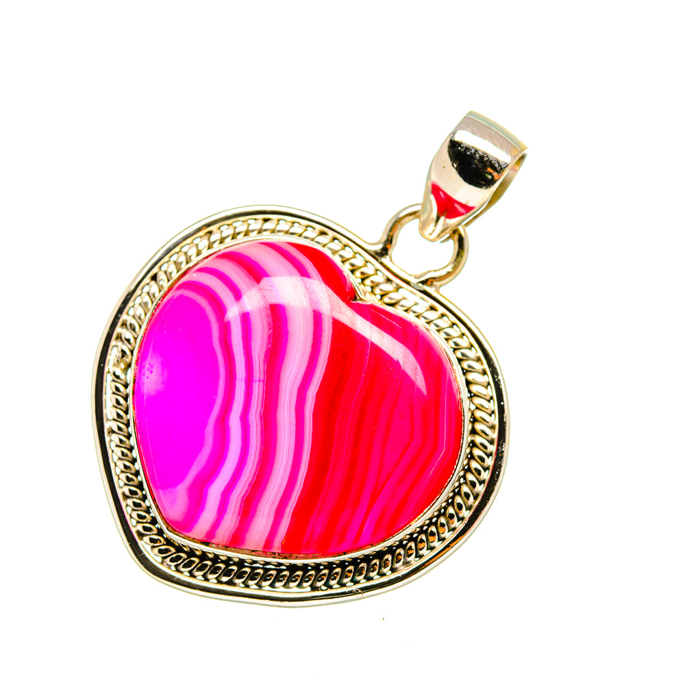 Pink Botswana Agate Pendants handcrafted by Anasilvercos - PD7884