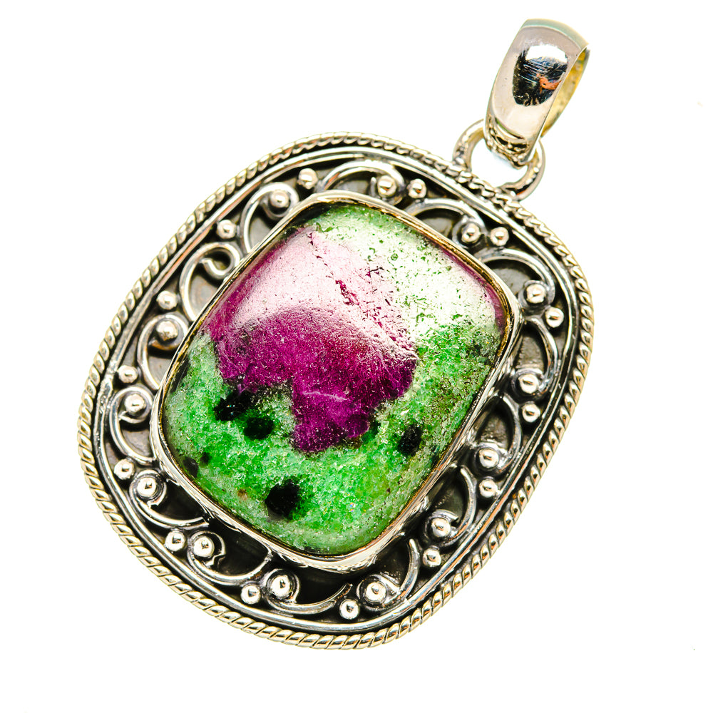 Ruby Zoisite Pendants handcrafted by Anasilvercos - PD7921