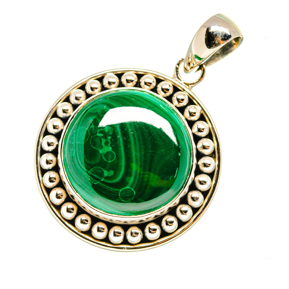 Malachite In Chrysocolla Pendants handcrafted by Anasilvercos - PD7923