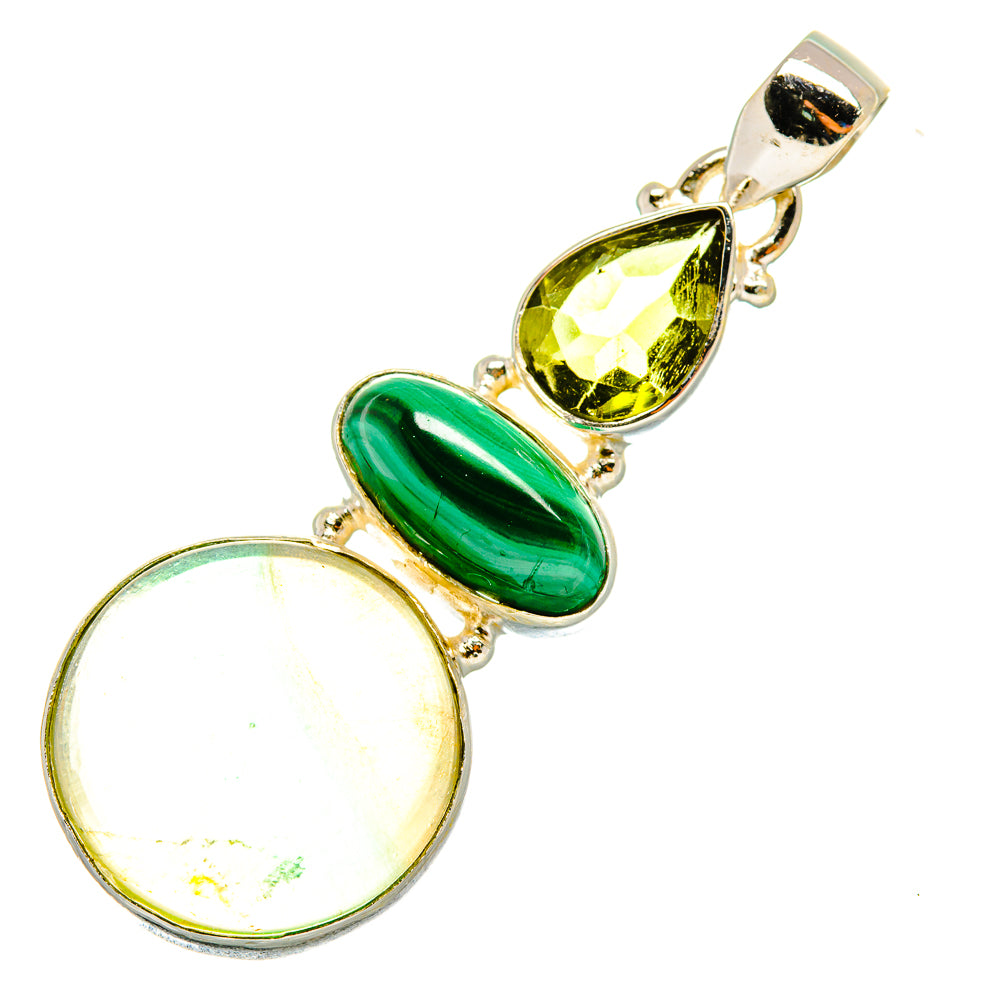 Prehnite Pendants handcrafted by Anasilvercos - PD7926