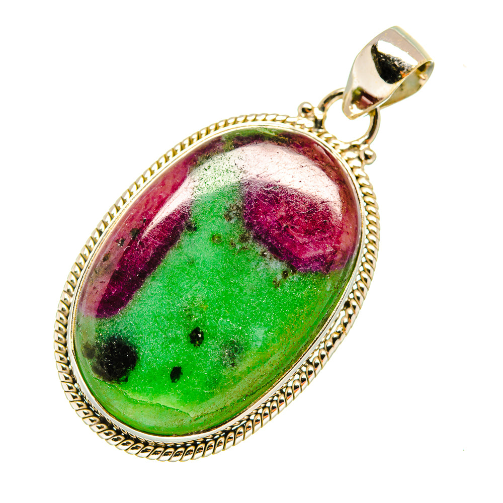 Ruby Zoisite Pendants handcrafted by Anasilvercos - PD7937