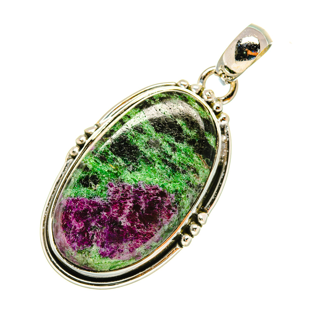 Ruby Zoisite Pendants handcrafted by Anasilvercos - PD7948