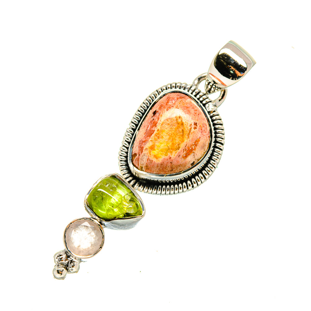 Mexican Fire Opal Pendants handcrafted by Anasilvercos - PD7951