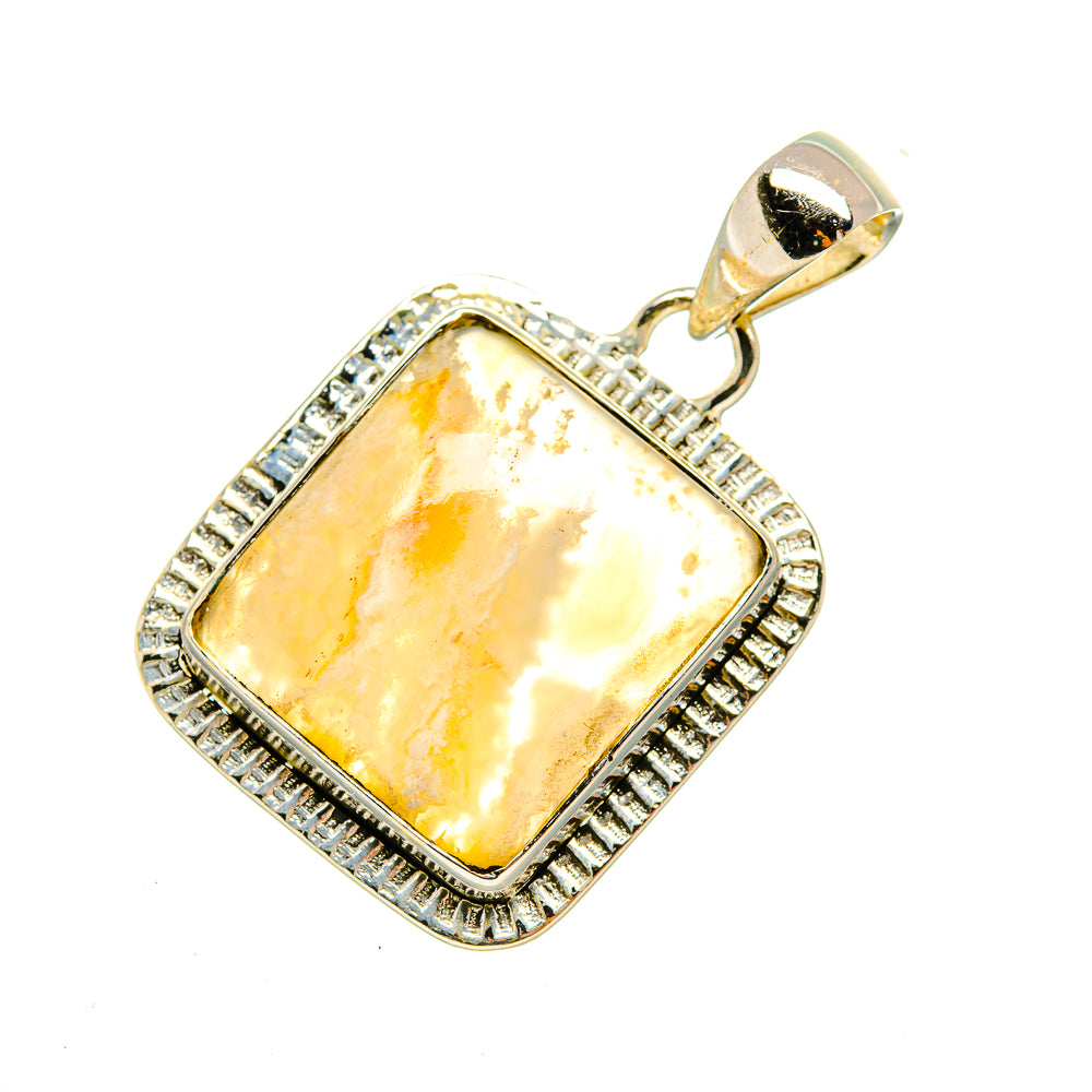 Plume Agate Pendants handcrafted by Anasilvercos - PD7963