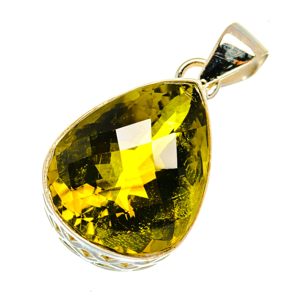 Olive Quartz Pendants handcrafted by Anasilvercos - PD7965