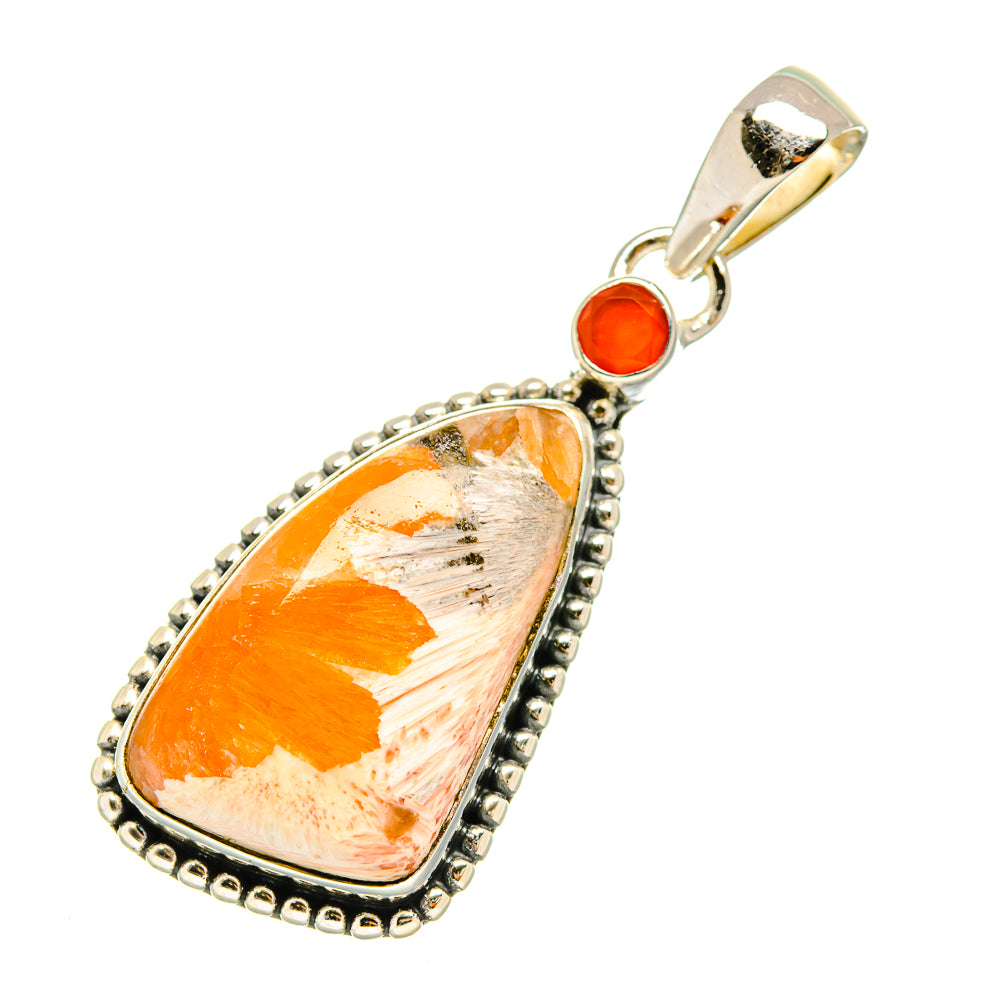 Mexican Fire Opal Pendants handcrafted by Anasilvercos - PD7966