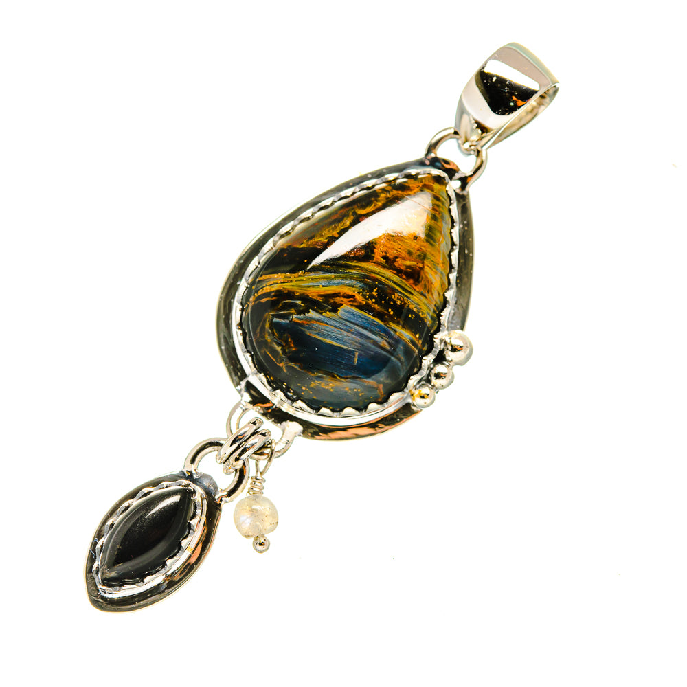 Pietersite, Black Onyx Pendants handcrafted by Anasilvercos - PD7998