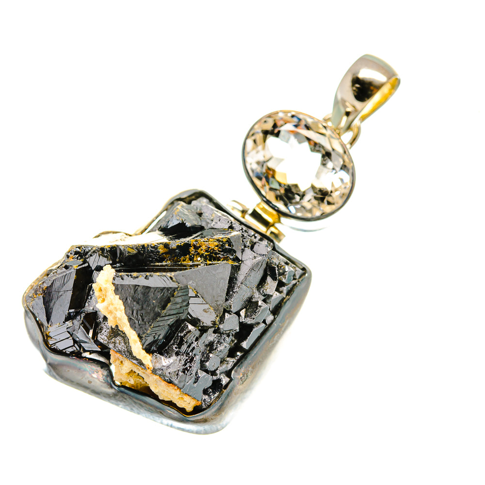 Shungite, White Quartz Pendants handcrafted by Anasilvercos - PD8001