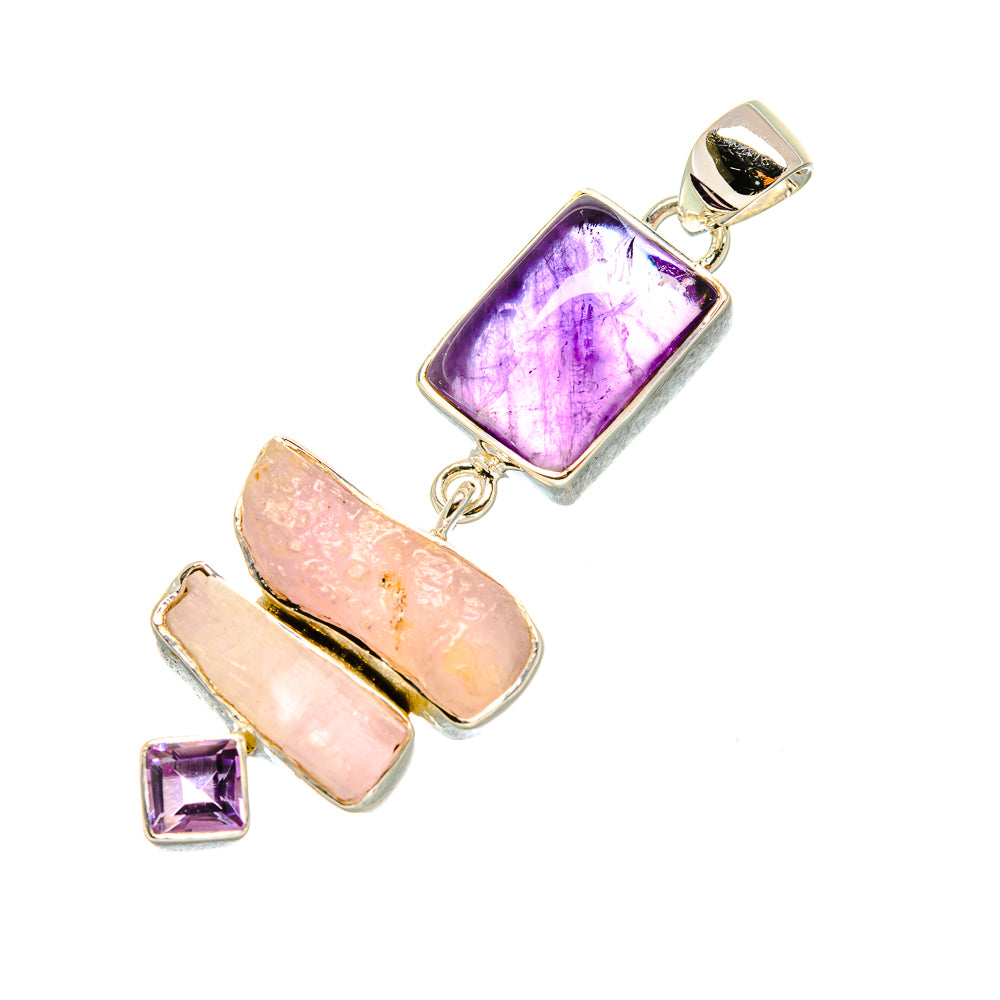 Amethyst, Kunzite Pendants handcrafted by Anasilvercos - PD8014