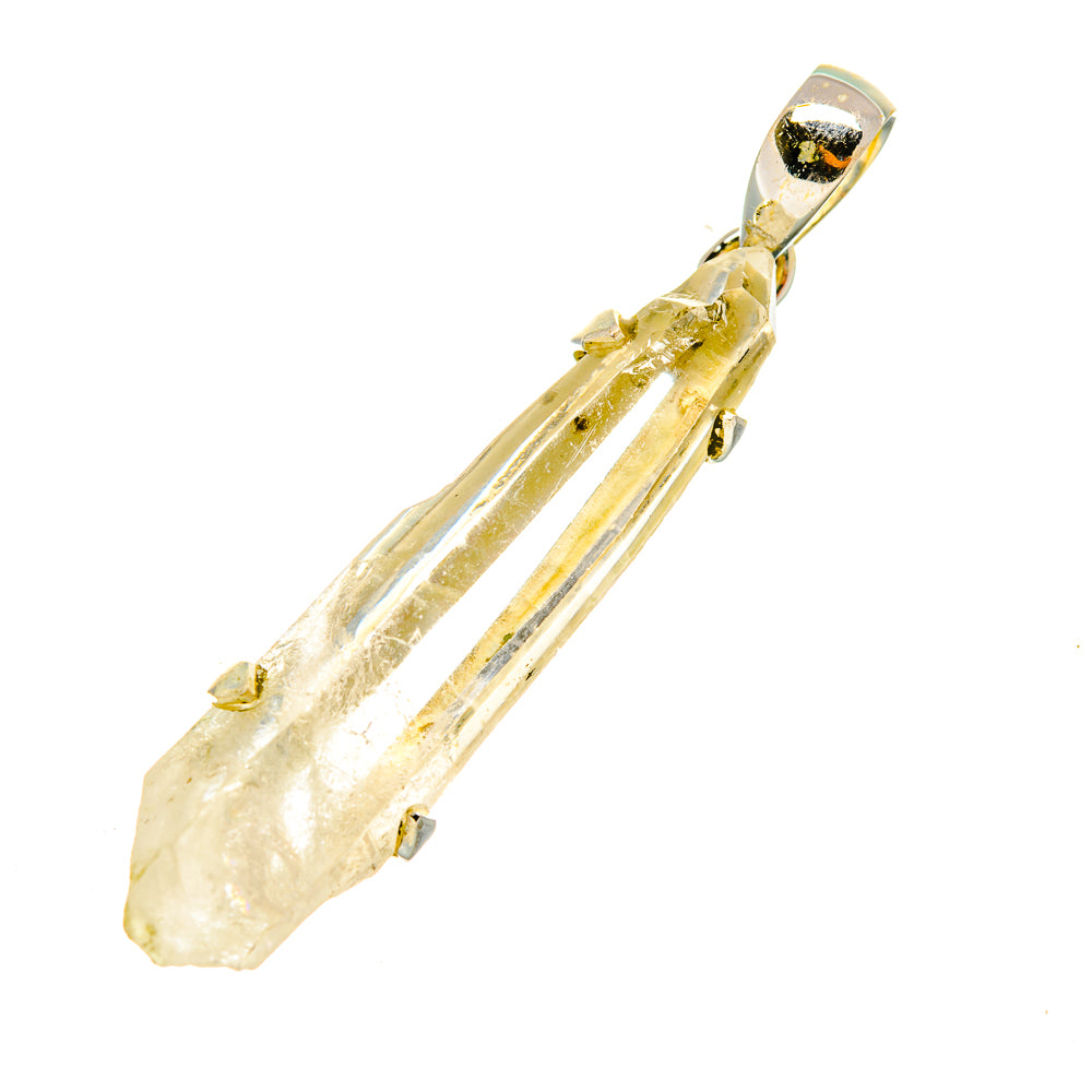 Green Amethyst Crystal Pendants handcrafted by Anasilvercos - PD8022
