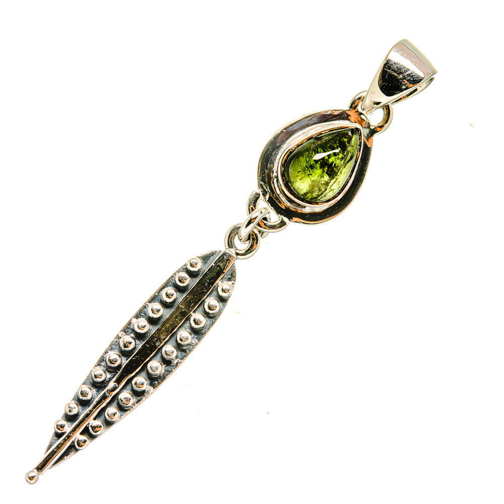 Green Tourmaline Pendants handcrafted by Anasilvercos - PD8028
