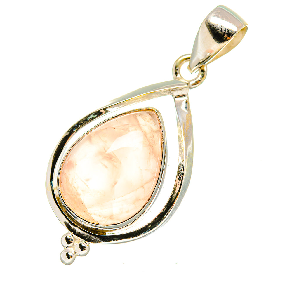 Rose Quartz Pendants handcrafted by Anasilvercos - PD8047