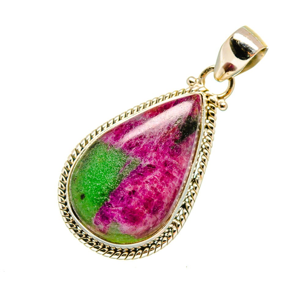 Ruby Zoisite Pendants handcrafted by Anasilvercos - PD8077
