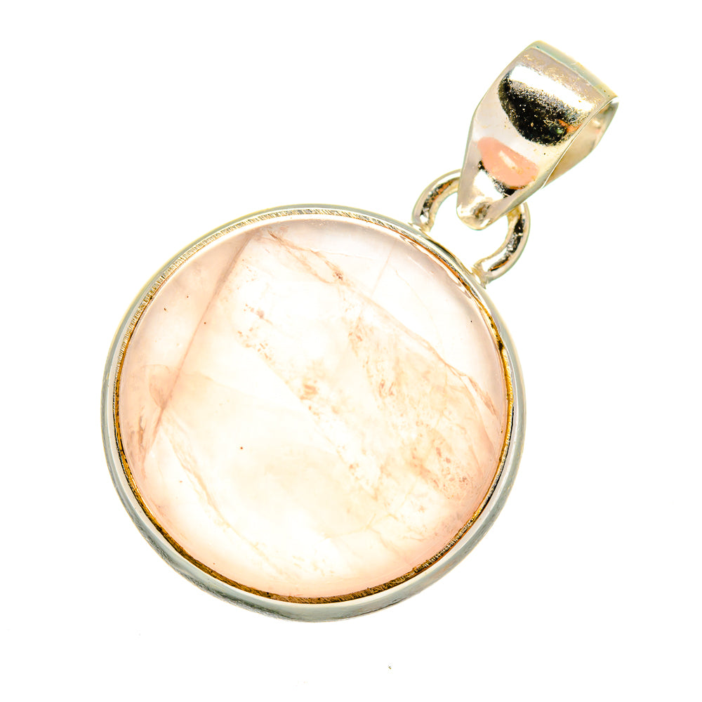 Rose Quartz Pendants handcrafted by Anasilvercos - PD8098