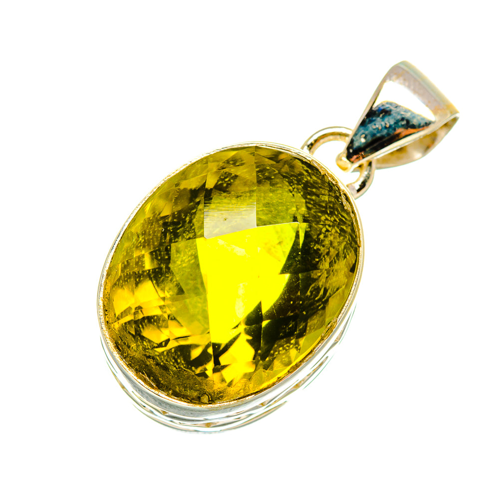 Olive Quartz Pendants handcrafted by Anasilvercos - PD8109