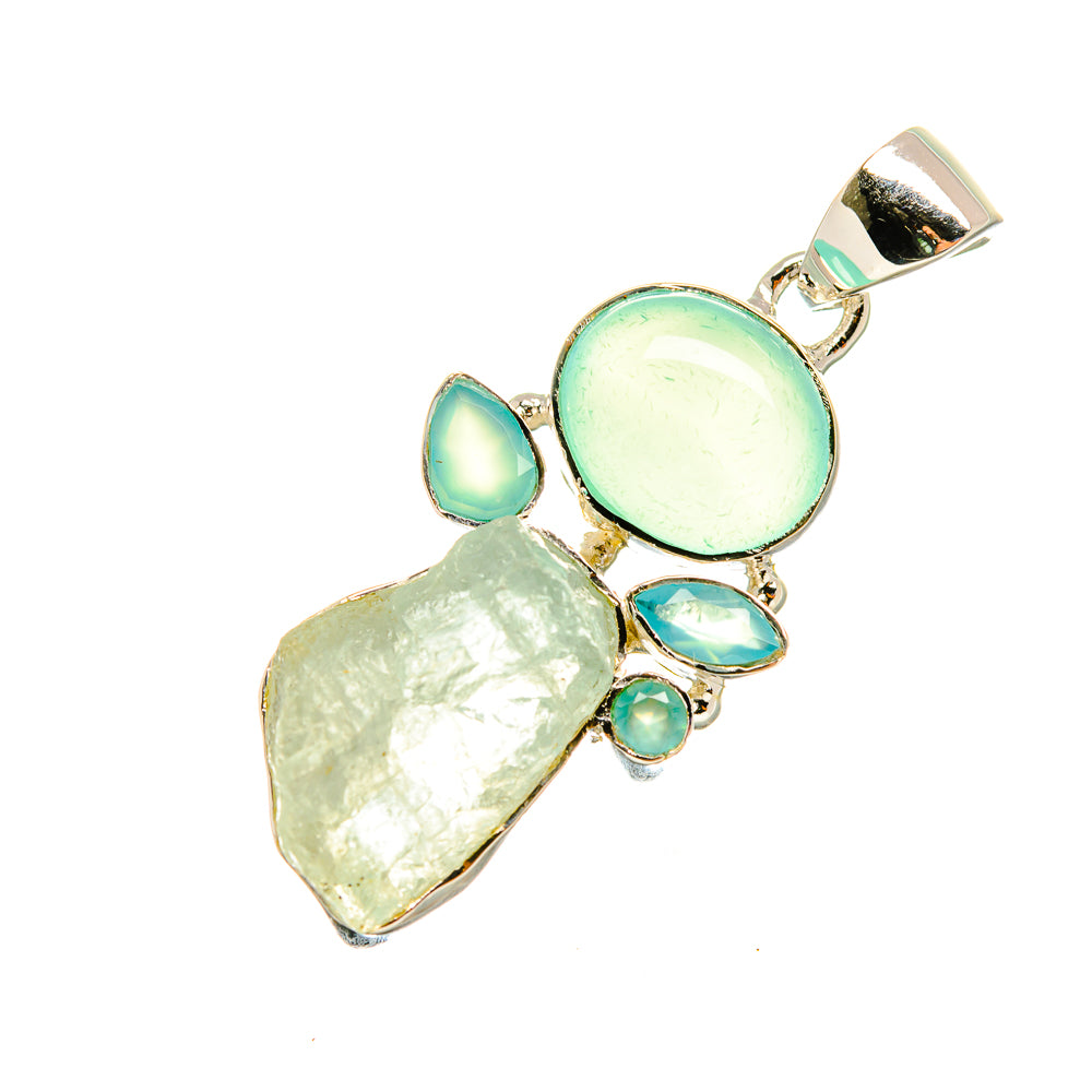 Aquamarine, Aqua Chalcedony Pendants handcrafted by Anasilvercos - PD8125