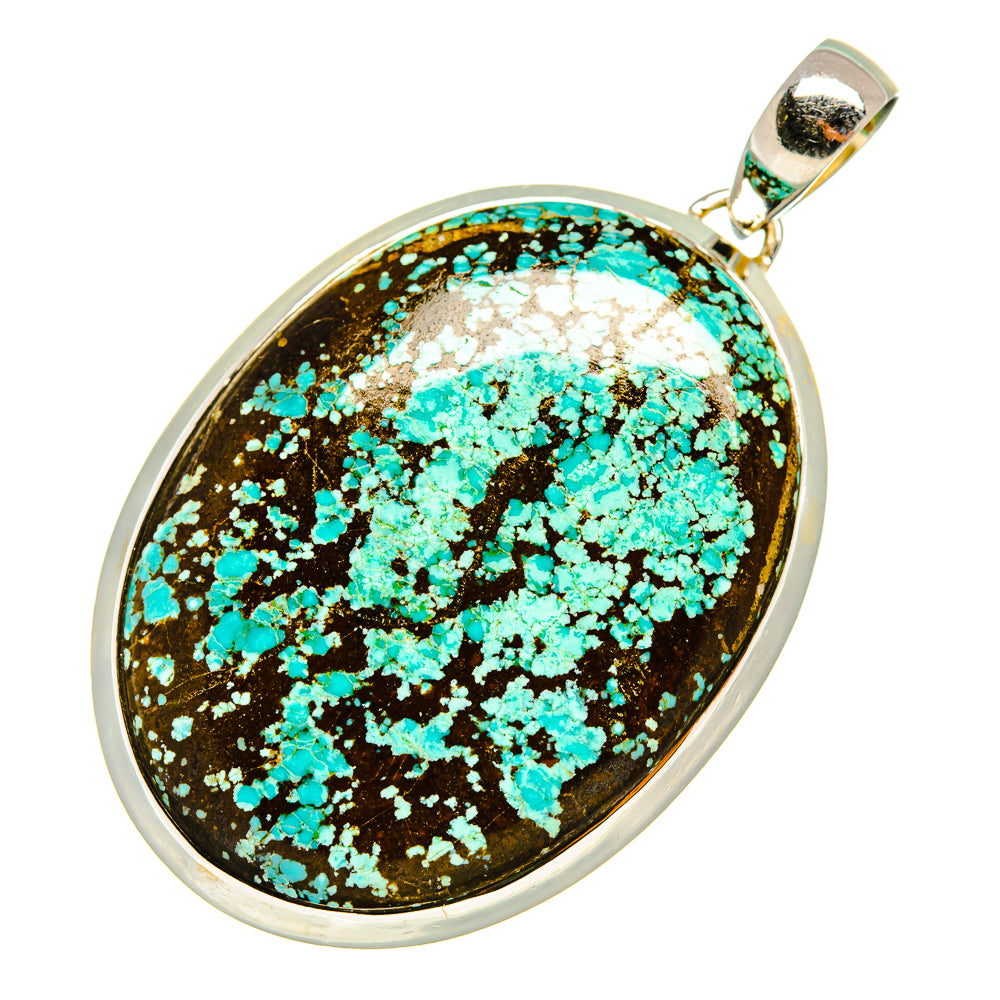 Tibetan Turquoise Pendants handcrafted by Anasilvercos - PD8130