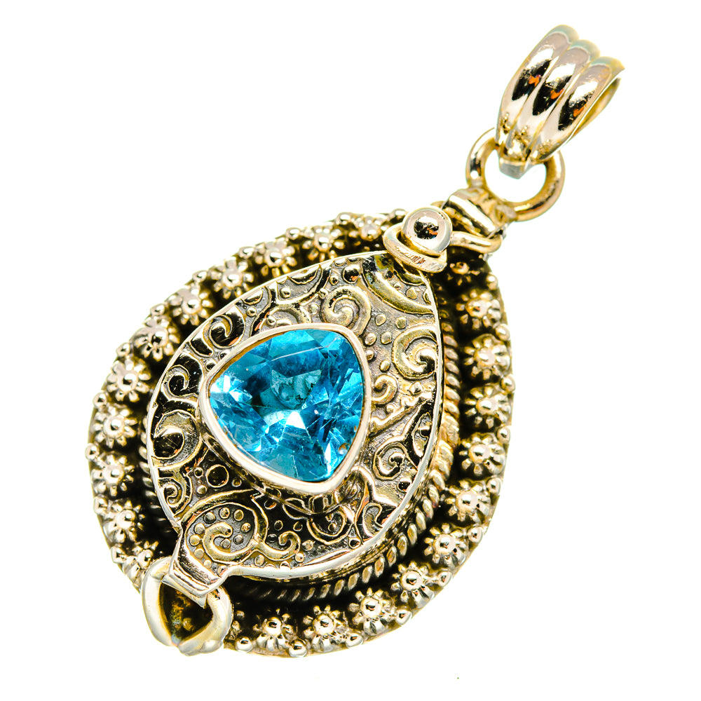 Blue Topaz Pendants handcrafted by Anasilvercos - PD8133