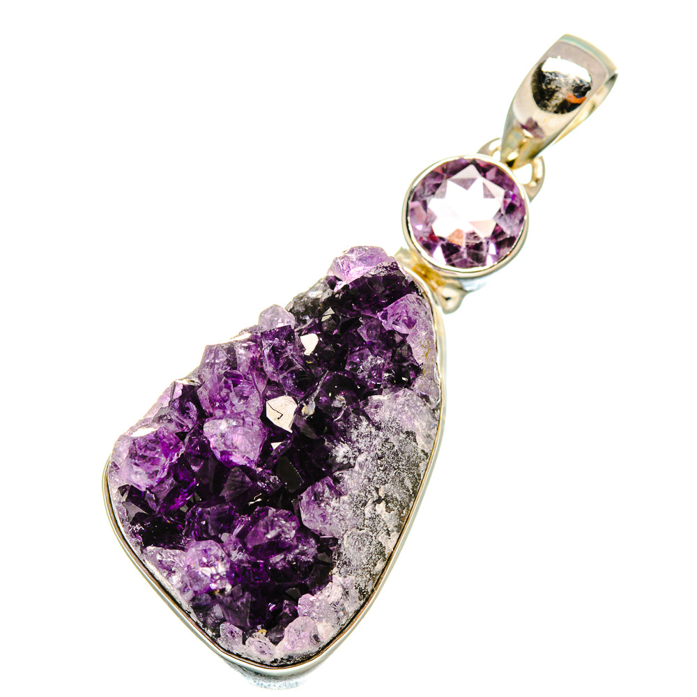 Amethyst Crystal Pendants handcrafted by Anasilvercos - PD8148