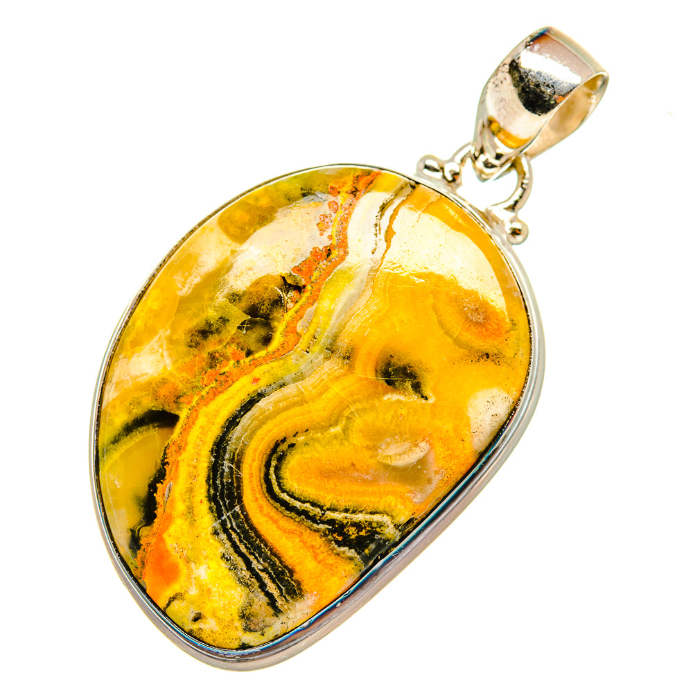 Bumble Bee Jasper Pendants handcrafted by Anasilvercos - PD8159
