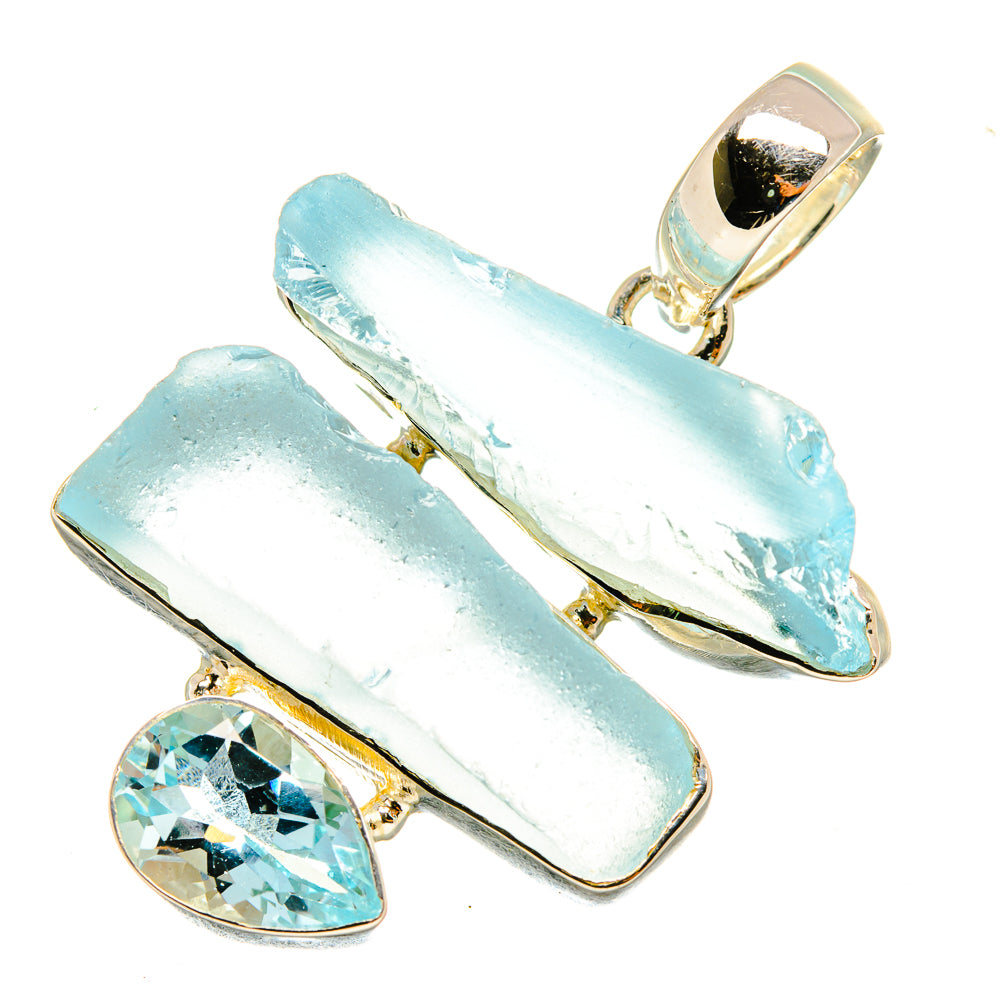 Aquamarine, Blue Topaz Pendants handcrafted by Anasilvercos - PD8165